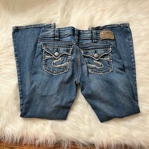 Silver women’s jeans